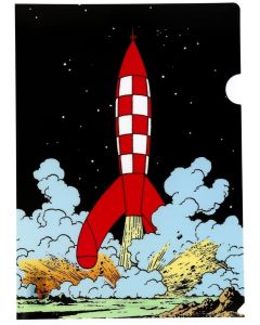 Tintin Cartoleria 15134 Plastic Sleeves - A4 Rocket taking off