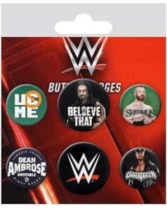 GB Eye Mix Pins Spille Button Badges WWE Wrestling