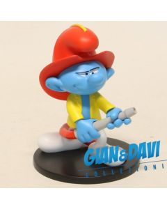 The Smurfs Blue Resin Puppy - 700116 Fireman Smurf