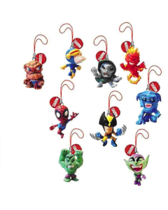 TOMY - SERIE COMPLETA 9 CIONDOLI MARVEL HEROES BIG HEAD