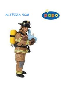 70009 POMPIERE GIALLO AMERICANO CON BAMBINO