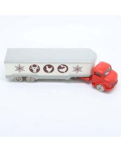 Lego 1964 - 657 Mercedes Long Covered Van 1:87 - Interfrigo Animali - Rosso