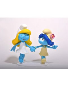 Puppy Production - Schtroumpfette et Blossom Figurines Duo en resine +/- 28 cm 094/200