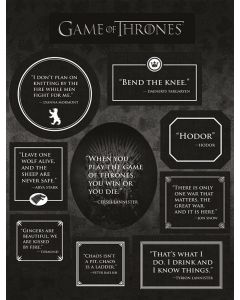 Dark Horses Deluxe Game of Thrones GOT Quotes Magnet Set