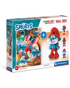 Clementoni The Smurfs Super Color Puzzle 104pcs + 3D Model