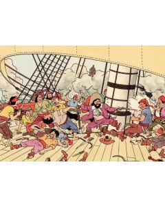 Tintin Moulinsart Museum Postcard 17,5x12,5cm - 80619 CP Colour Blueprint Secret Unicorn