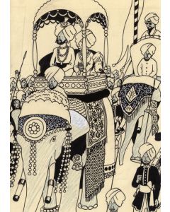 Tintin Moulinsart Museum Postcard 17,5x12,5cm - 80626 CP FS Royal Elephant