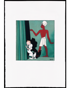 Tintin Estampe Lithographiques Goauche 80638 The Cigares of Pharaoh 60x80cm 16/77
