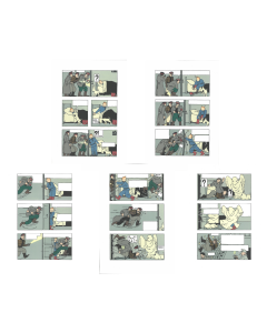 Tintin Estampe Lithographiques Gouache 80645 In the Country of Soviet 22,8x33 cm