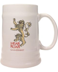 Sd Toys Merchandising Stein Boccale GOT Game of Thrones Hear me Roar Lannister White