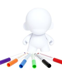 Kidrobot Vinyl Figure Munnyworld Munny Reusable 7" with 6 Marker