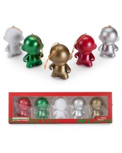Kidrobot Vinyl - Munnyworld - 2015 Diy Munny Ornamets 5 Pack SCATOLA ROVINATA