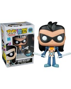 Funko Pop Television 599 Teen Titans Go! 28062 Robin With Baby Exclusive