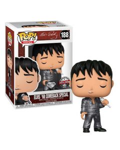 Funko Pop Rocks 188 Elvis Presley 36650 Elvis '68 Comeback Special Diamond