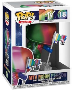 Funko Pop Icons 18 Mtv Music Television 49459 MTV Moon Person Rainbow