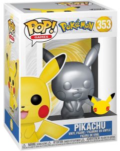 Funko Pop Games 353 Pokemon 54044 Pikachu Silver Metallic