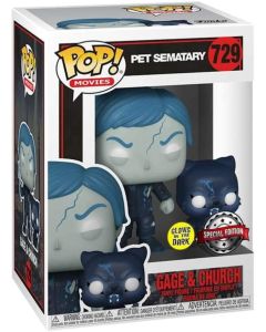 Funko Pop Movies 729 Pet Sematary 58186 Gage & Church GITD Special Edition