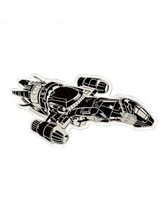 QMX Serenity in Flight Sticker Transparent with White line