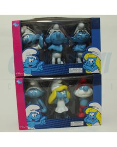 The Smurfs Goldie Large Figure Collection triple Pack SMF304 Smurf Puffi Puffo
