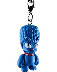 Kidrobot Vinyl Mini Figure - Simpsons Keychain Crap-Tacular - Blue Cat Marge 1/24