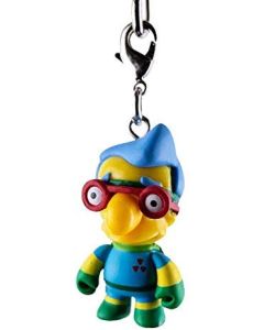 Kidrobot Vinyl Mini Figure - Simpsons Keychain Crap-Tacular - Milhouse Fallout Boy 1/24