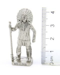 Ü-Ei Soldatini Metallfiguren Beruhmte Indianer-Hauptlinge 03 Red Cloud Chrome Dark
