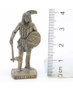 Ü-Ei Soldatini Metallfiguren Beruhmte Indianer-Hauptlinge 04 Crazy Horse Altsilber