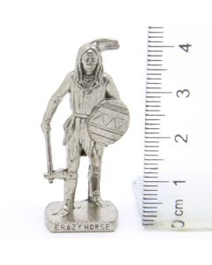 Ü-Ei Soldatini Metallfiguren Beruhmte Indianer-Hauptlinge 04 Crazy Horse ChromeDark