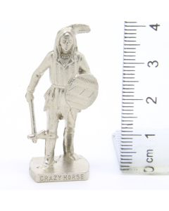Ü-Ei Soldatini Metallfiguren Beruhmte Indianer-Hauptlinge 04 Crazy Horse Chrome Light
