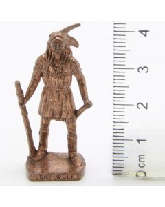 Ü-Ei Soldatini Metallfiguren Beruhmte Indianer-Hauptlinge 05 Lone Wolf Kupfer