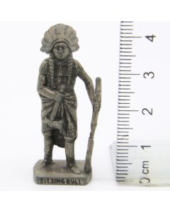 Ü-Ei Soldatini Metallfiguren Beruhmte Indianer-Hauptlinge 06 Sitting Bull Altsilber