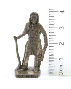 Ü-Ei Soldatini Metallfiguren Beruhmte Indianer-Hauptlinge 08 Cap Joseph Altsilber