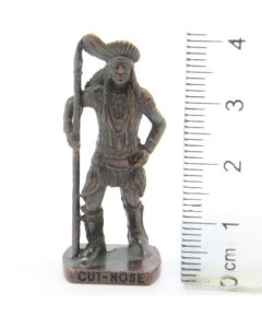 Ü-Ei Soldatini Metallfiguren Beruhmte Indianer Hauptlinge II 03 Cut Nose Bruniert