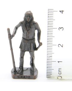 Ü-Ei Soldatini Metallfiguren Beruhmte Indianer Hauptlinge II 05 Chato Bruniert
