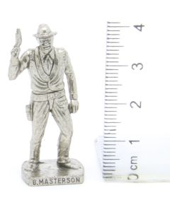 Ü-Ei Soldatini Metallfiguren Beruhmte Westmanner I 02 Bad Masterson Chrome Dark