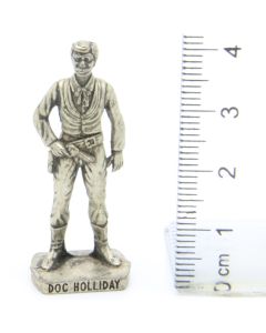 Ü-Ei Soldatini Metallfiguren Beruhmte Westmanner II 03 Doc Holiday Altsilber