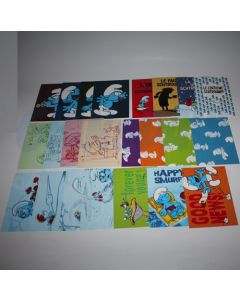 Cartoline Postcard Carte Postale 23 differenti dei Puffi