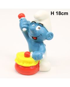 The Smurfs Coinbank Hazero Drummer 1983 H 18cm 02 Opaque