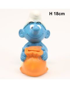 The Smurfs Coinbank Hazero Miller 1983 H 18cm 02 Opaque