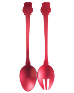 Leblon Delienne Disney Alice in Wonderland Linea Rosa 2 Posate da Insalata Rosse