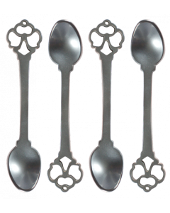 Leblon Delienne Disney Alice in Wonderland Linea Chiave 4 Cucchiaini da Moka Antracite