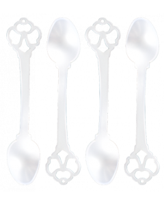 Leblon Delienne Disney Alice in Wonderland Linea Chiave 4 Cucchiaini da Moka Avorio