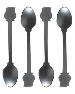 Leblon Delienne Disney Alice in Wonderland Linea Rosa 4 Cucchiaini da Caffè Antracite