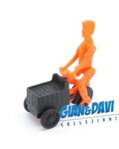 Ferrero Kinder Ü-Ei Altes Spielzeug Mann auf Lastdreirad mit Schwungradmotor 1.2