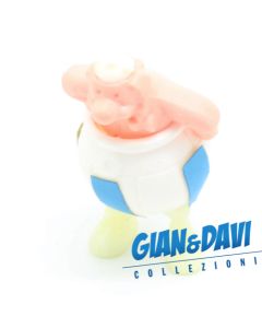 Ferrero Kinder Ü-Ei - Steckfiguren Asterix - Obelix weiß mit blauen Aufklebern