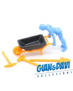 Ferrero Kinder Ü-Ei - Steckfiguren Bauarbeiter mit Schubkarre 1985 1.1