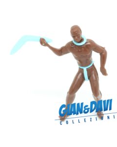 Ferrero Kinder Ü-Ei - Steckfiguren Eingeborener mit Bumerang 70er Blau