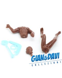 Ferrero Kinder Ü-Ei - Steckfiguren Eingeborener mit Bumerang 70er Blau Montieren