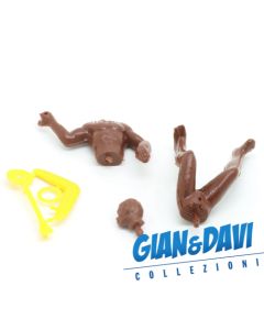 Ferrero Kinder Ü-Ei - Steckfiguren Eingeborener mit Bumerang 70er Gelb Montieren