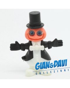 Ferrero Kinder Ü-Ei - Steckfiguren Frackmänchen 1984 Schwarz Rosa Gesicht B